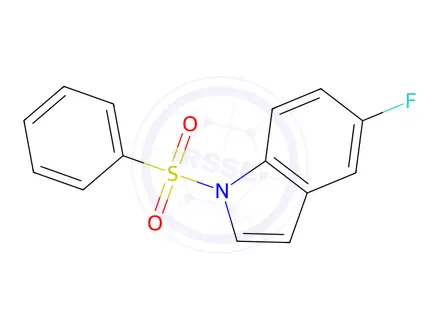Chemical structure of 5-Fluoro-1-(phenylsulfonyl)-1H-indole