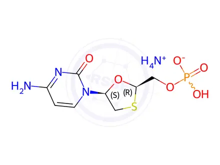 Chemical structure of Lamivudine Monophosphate Ammonium Salt