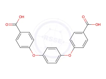 Chemical structure of 1,4-bis(4-oxy-1-benzenecarboxylic acid)benzene