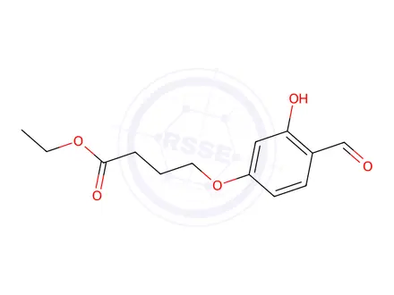 Chemical structure of Ethyl 4-(4-Formyl-3-Hydroxyphenoxy)Butanoate
