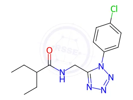 Chemical structure of N-((1-(4-Chlorophenyl)-1H-tetrazol-5-yl)methyl)-2-ethylbutanamide