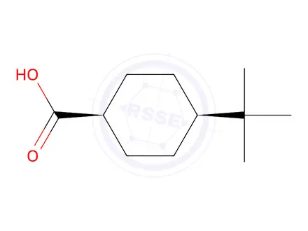 Chemical structure of (1S,4s)-4-(tert-butyl)cyclohexane-1-carboxylic acid