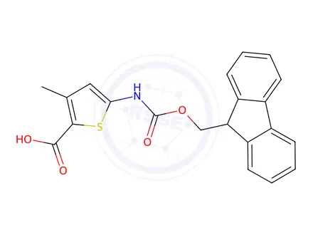 Chemical structure of 5-((((9h-Fluoren-9-yl)methoxy)carbonyl)amino)-3-methylthiophene-2-carboxylic acid