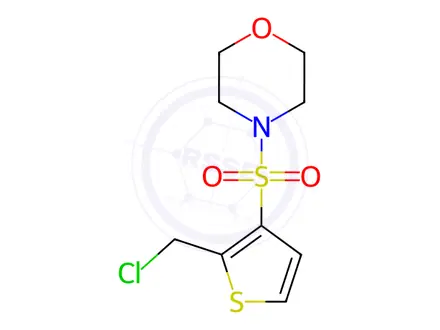 Chemical structure of 4-{[2-(Chloromethyl)thien-3-yl]sulfonyl}morpholine