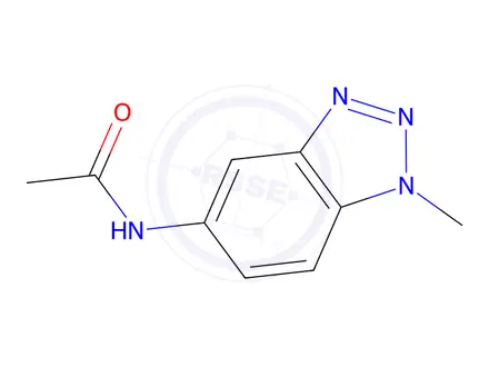 Chemical structure of Acetamide, N-(1-methyl-1H-benzotriazol-5-yl)-