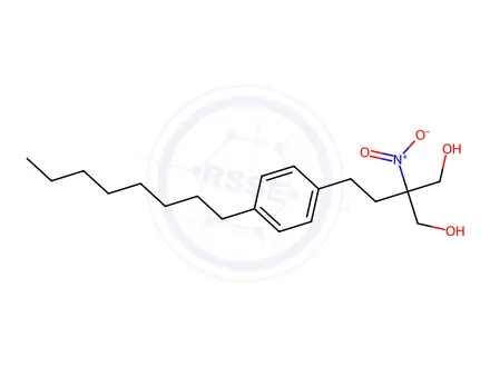 Chemical structure of Fingolimod Nitro Impurity
