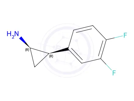 Chemical structure of (1R,2R)-2-(3,4-Difluorophenyl)-cyclopropanamine