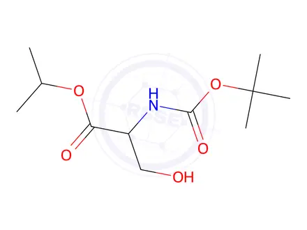 Chemical structure of Isopropyl (tert-butoxycarbonyl)serinate