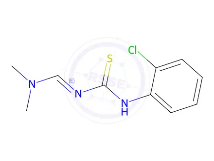 Chemical structure of (E)-N'-((2-chlorophenyl)carbamothioyl)-N,N-dimethylformimidamide