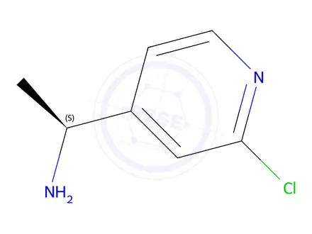Chemical structure of (S)-2-Chloro-4-(1-amino)ethylpyridine hydrochloride