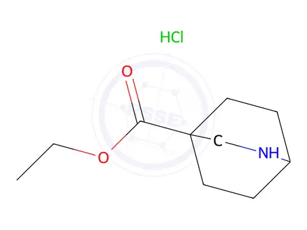 Chemical structure of Ethyl 2-azabicyclo[2.2.2]Octane-4-carboxylate hydrochloride