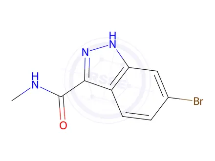 Chemical structure of 6-Bromo-N-methyl-1H-indazole-3-carboxamide