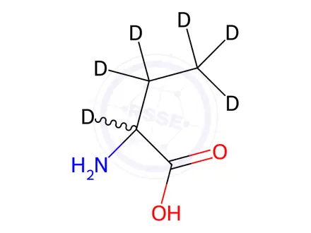 Chemical structure of DL-2-Aminobutyric-2,3,3,4,4,4-d6 Acid