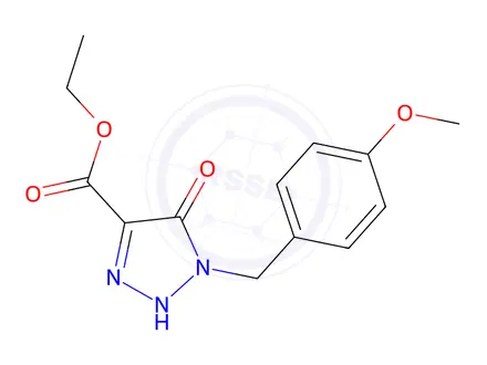 Chemical structure of 5-Hydroxy-1-(4-methoxybenzyl)-1H-1,2,3-triazole-4-carboxylic acid ethyl ester