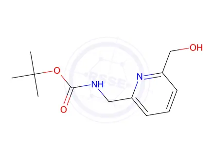 Chemical structure of Carbamic acid, N-[6-(hydroxymethyl)-2-pyridinyl]-N-methyl-, 1,1-dimethylethyl ester