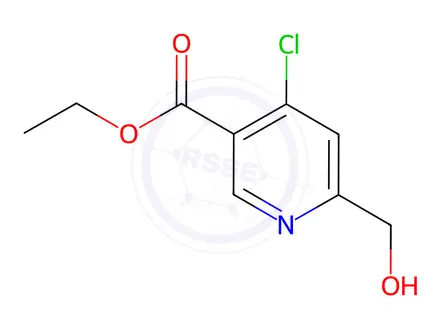 Chemical structure of Ethyl 4-chloro-6-(hydroxymethyl)nicotinate