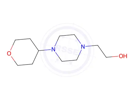 Chemical structure of 2-(4-(tetrahydro-2h-pyran-4-yl)piperazin-1-yl)ethan-1-ol