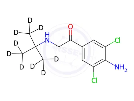 Chemical structure of 1-(4-Amino-3,5-dichloro-phenyl)-2-tert-butyl-d9-amino-ethanone