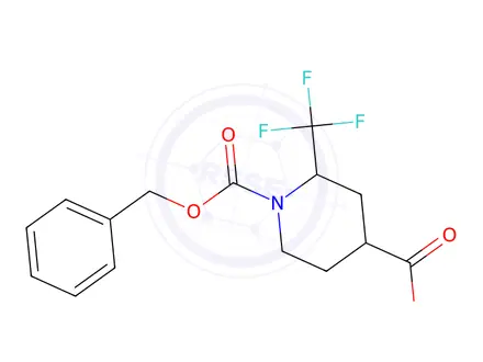 Chemical structure of 1-Benzyl 4-methyl 2-(trifluoromethyl)piperidine-1,4-dicarboxylate