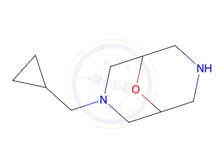 Chemical structure of 3-(cyclopropylmethyl)-9-oxa-3,7-diazabicyclo[3.3.1]nonane