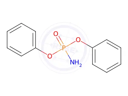 Chemical structure of {[Amino(phenoxy)phosphoryl]oxy}benzene