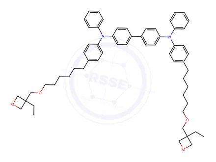 Chemical structure of N4,N4'-Bis(4-(6-((3-ethyloxetan-3-yl)methoxy)hexyl)phenyl)-N4,N4'-diphenyl-[1,1'-biphenyl]-4,4'-diamine