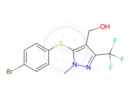 Chemical structure of [5-[(4-Bromophenyl)sulfanyl]-1-methyl-3-(trifluoromethyl)-1H-pyrazol-4-yl]methanol