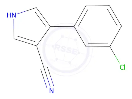 Chemical structure of 4-(3-Chlorophenyl)-1H-pyrrole-3-carbonitrile