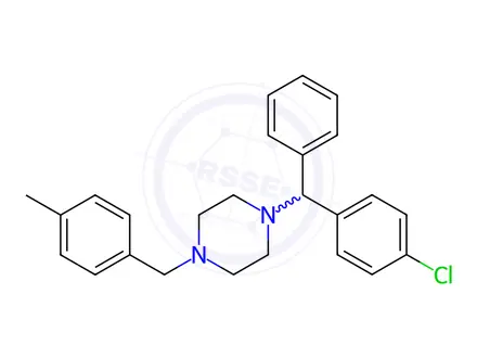 Chemical structure of 1-[(4-Chlorophenyl)phenylmethyl]-4-[(4-methylphenyl)methyl]piperazine