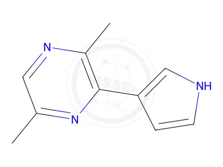 Chemical structure of Pyrazine, 2,5-dimethyl-3-(1H-pyrrol-3-yl)-(9CI)