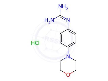 Chemical structure of 1-(4-Morpholinophenyl)guanidine hydrochloride