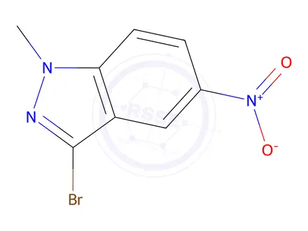 Chemical structure of 3-Bromo-1-methyl-5-nitro-1H-indazole