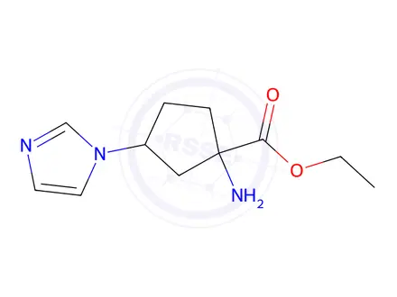 Chemical structure of Ethyl 1-amino-3-(1h-imidazol-1-yl)cyclopentane-1-carboxylate