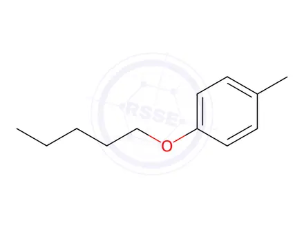 Chemical structure of p-(pentyloxy)toluene