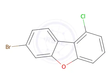 Chemical structure of Dibenzofuran, 7-bromo-1-chloro-