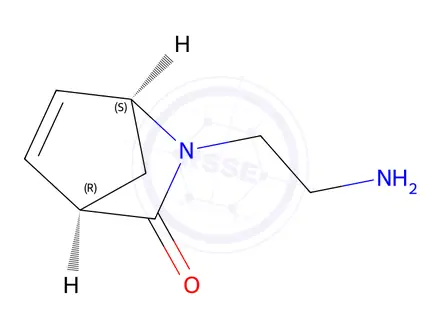 Chemical structure of (1S,4R)-2-(2-Aminoethyl)-2-azabicyclo[2.2.1]hept-5-en-3-one