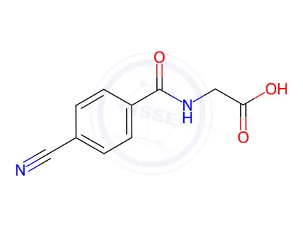 Chemical structure of 2-[(4-Cyanophenyl)formamido]acetic acid