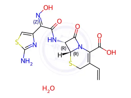 Chemical structure of Cefdinir Hydrate