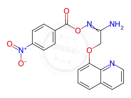 Chemical structure of N-((4-Nitrobenzoyl)oxy)-2-(quinolin-8-yloxy)acetimidamide