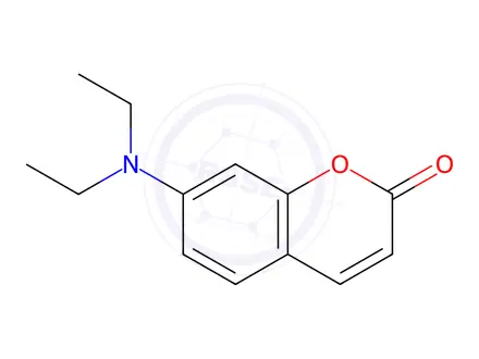 Chemical structure of 7-(Diethylamino)coumarin