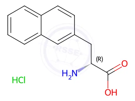 Chemical structure of (R)-2-Amino-3-(2-naphthalenyl)propanoic acid hydrochloride