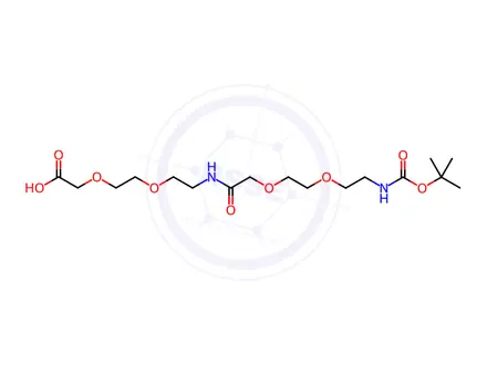 Chemical structure of Semaglutide Impurity 136 (Boc-AEEA-AEEA)