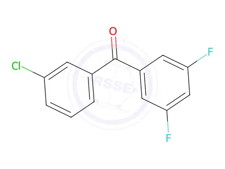Chemical structure of (3-Chlorophenyl)(3,5-difluorophenyl)methanone