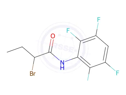 Chemical structure of 2-Bromo-N-(2,3,5,6-tetrafluorophenyl)butanamide