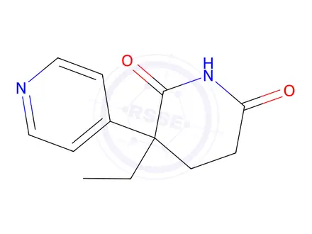 Chemical structure of 3-Ethyl-3-(pyridin-4-yl)piperidine-2,6-dione