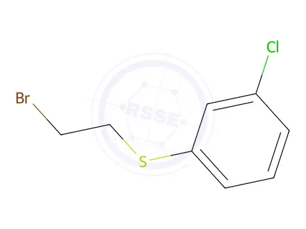 Chemical structure of 1-[(2-bromoethyl)sulfanyl]-3-chlorobenzene