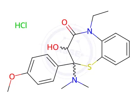 Chemical structure of Diltiazem EP Impurity F (HCl)