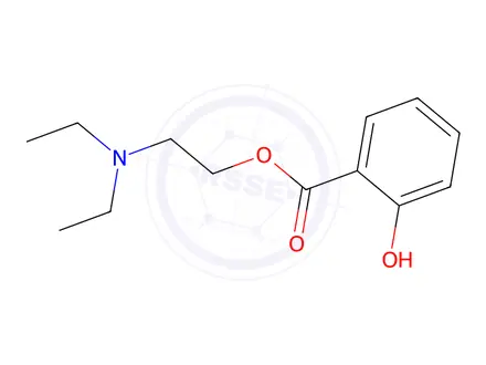 Chemical structure of 2-diethylaminoethyl 2-hydroxybenzoate