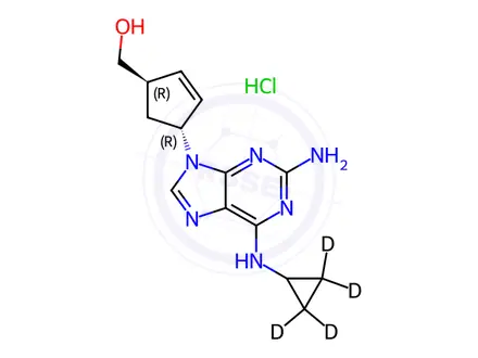Chemical structure of trans-Abacavir-d4 Hydrochloride