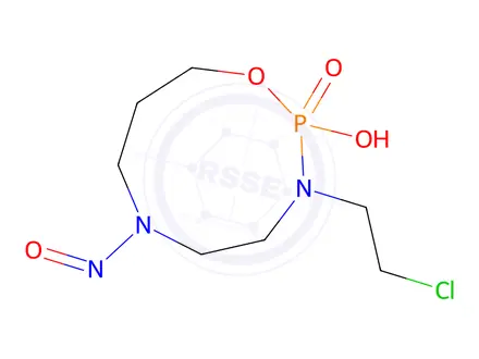 Chemical structure of 3-(2-chloroethyl)-2-hydroxy-6-nitroso-1,3,6,2-oxadiazaphosphonane 2-oxide